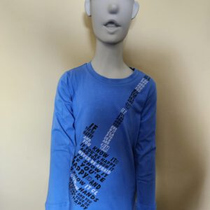 Licha's boys | Blauw shirt | Letter gitaar opdruk