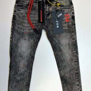 Icon | Grijs met rode accenten | Slim fit