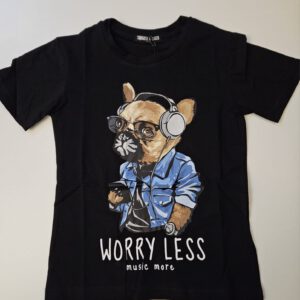 S&Q|t-shirt| hond met koptelefoon|