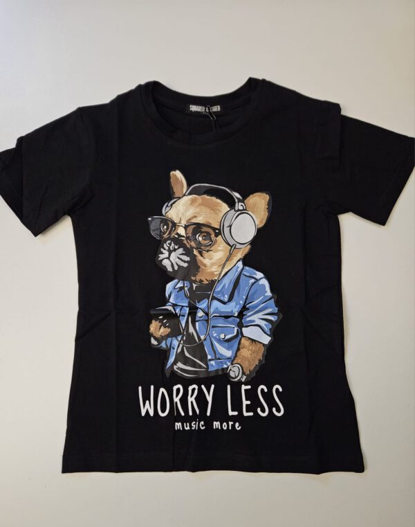 S&Q|t-shirt| hond met koptelefoon|